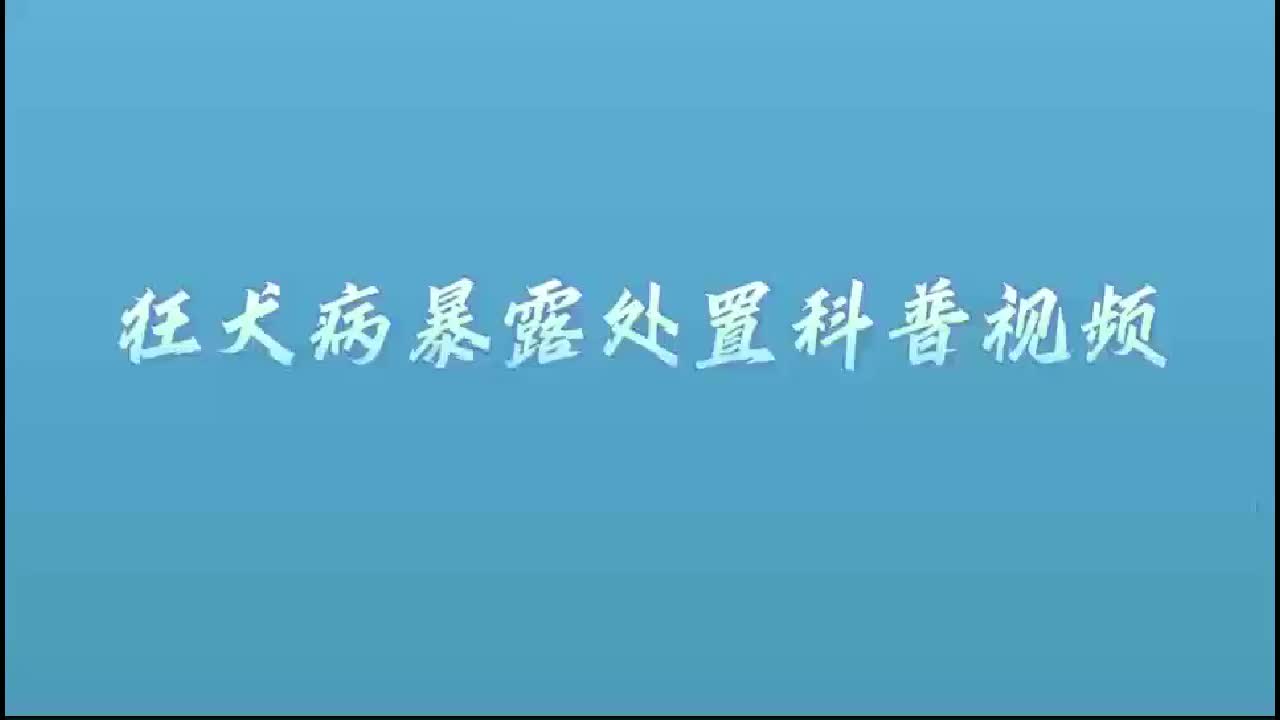 【健康教育】狂犬病暴露处置科普视频