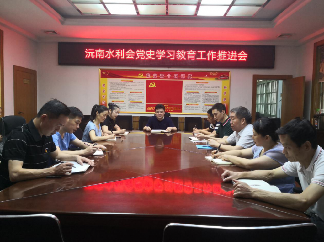 沅南水利会召开党史学习教育推进会
