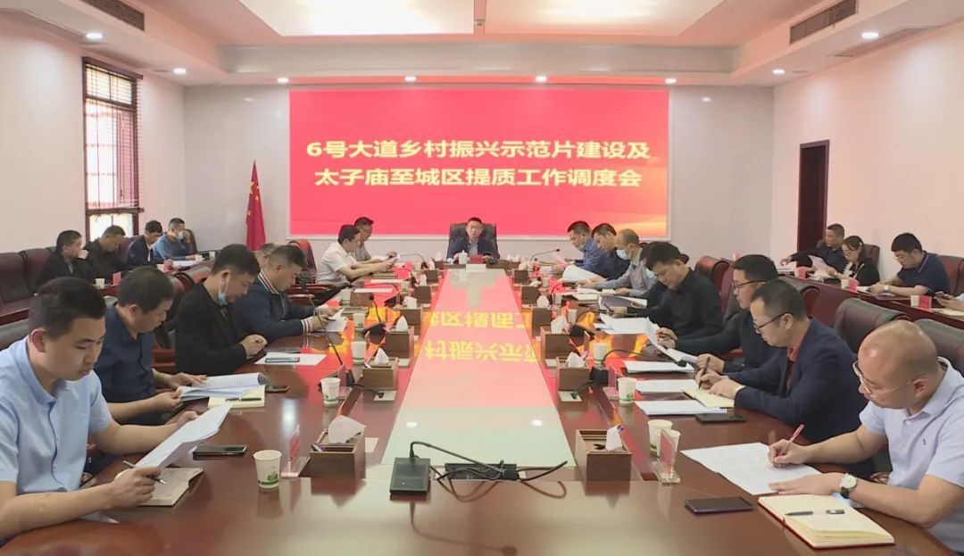 汉寿县召开6号大道乡村振兴示范片建设及太子庙至城区提质工作调度会