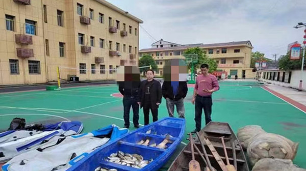 汉寿渔政重拳打击非法捕捞
