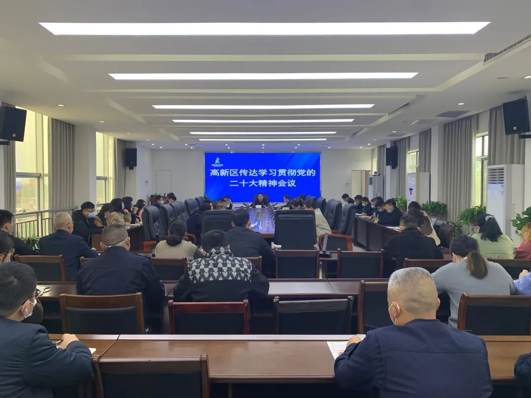 【深入学习贯彻落实党的二十大精神】汉寿高新区传达学习贯彻党的二十大精神