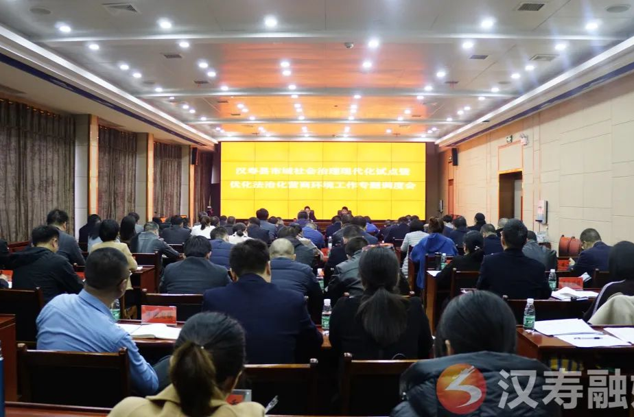 汉寿县市域社会治理现代化试点暨优化法治化营商环境工作专题调度会召开