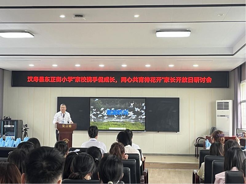 汉寿县东正街小学开展“家校携手促成长  同心共育待花开”家长开放日活动