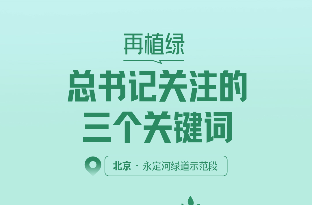 一见·再植绿，总书记关注的三个关键词