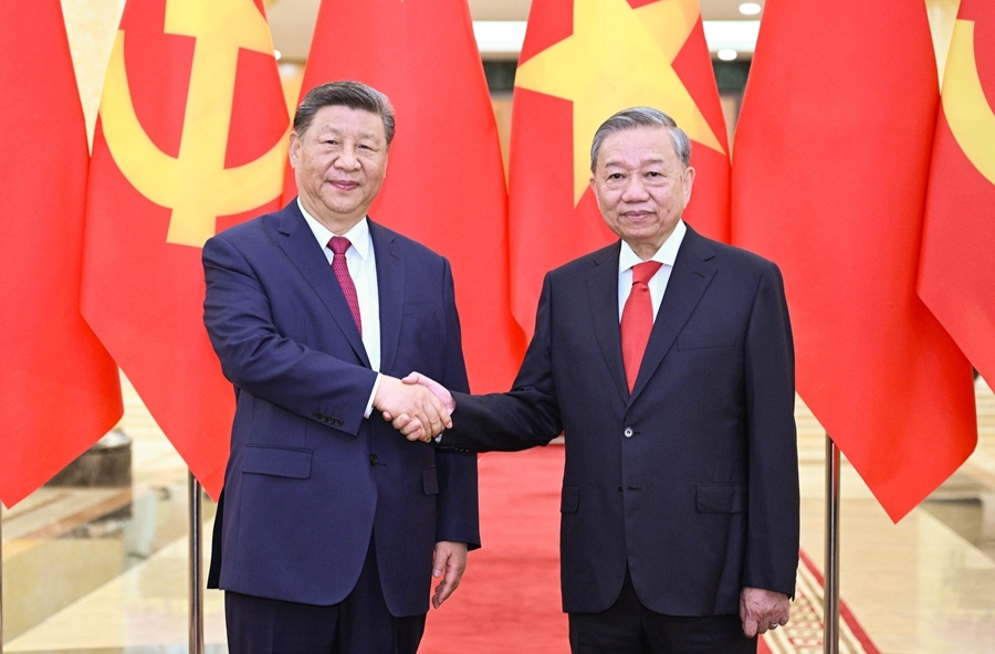 习近平同越共中央总书记苏林举行会谈