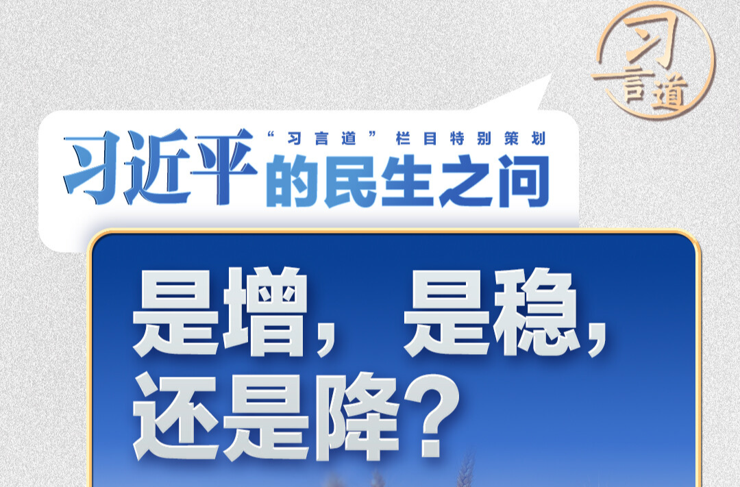 习近平的民生之问｜“是增，是稳，还是降？”