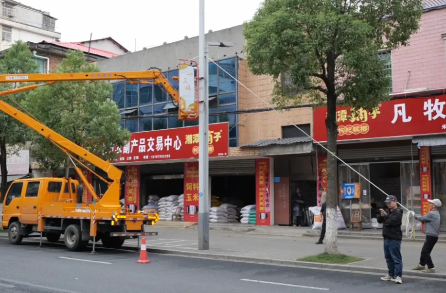 活旅靓城 | 汉寿县城市管理和综合执法局开展路灯杆两侧广告牌拆除行动