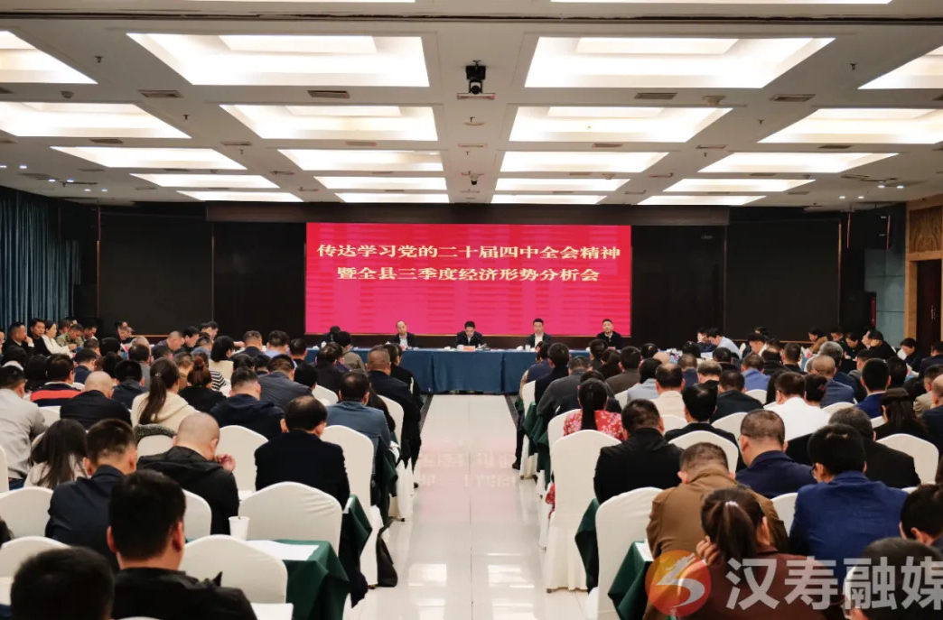 汉寿县召开传达学习党的二十届四中全会精神暨全县三季度经济形势分析会