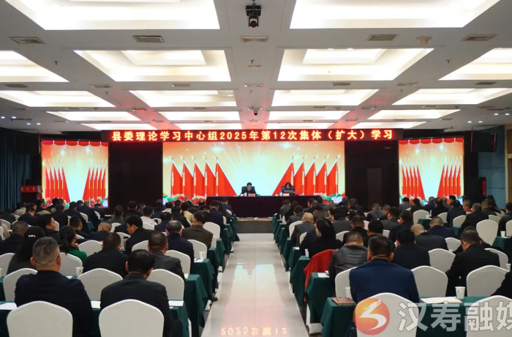 汉寿县委理论学习中心组开展2025年第12次集体(扩大)学习