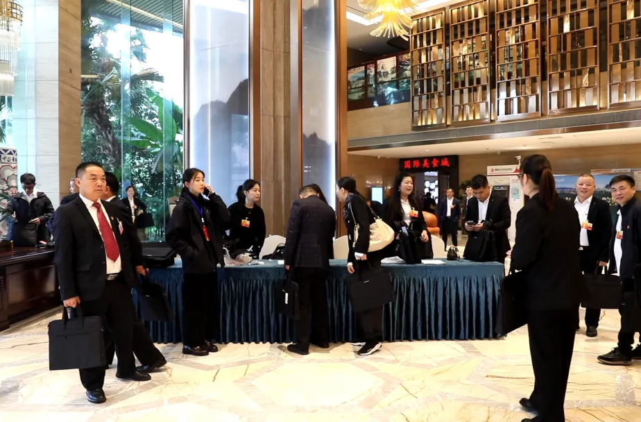 【聚焦两会】参加汉寿县第十九届人民代表大会第一次会议的代表向大会报到