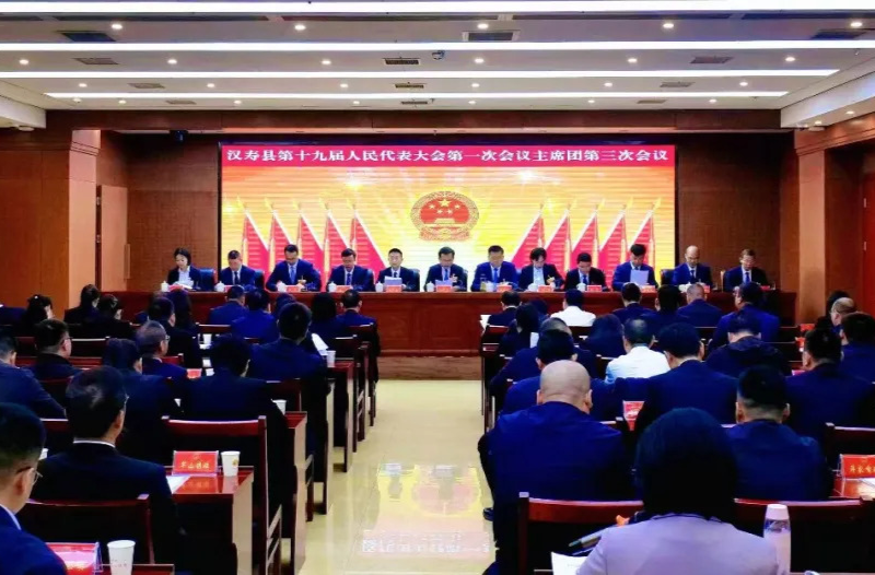 【聚焦两会】汉寿县第十九届人民代表大会第一次会议召开主席团第三次会议