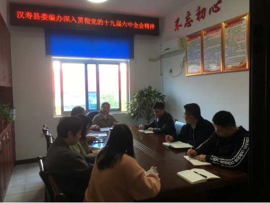 【聚焦党的十九届六中全会】汉寿县委编办深入贯彻党的十九届六中全会精神