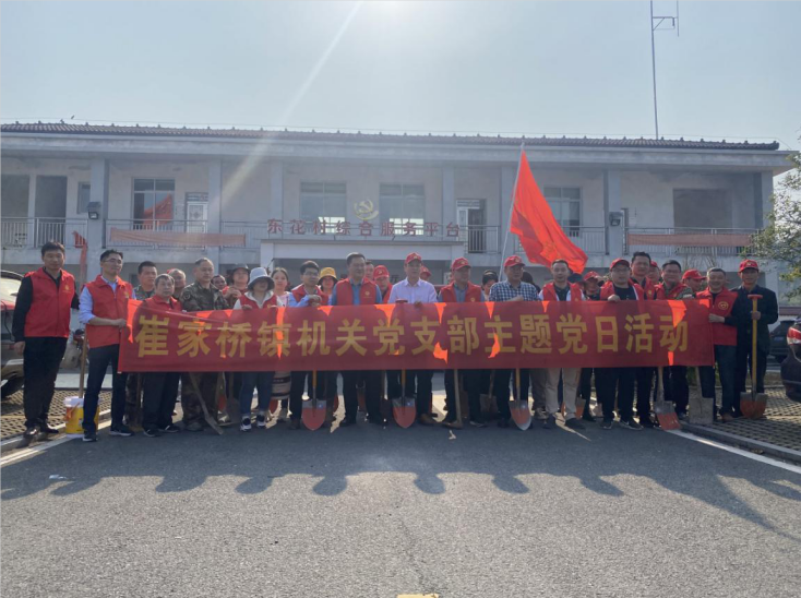 崔家桥镇：开展“绿化龙阳”义务植树主题党日活动