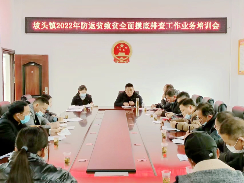 坡头镇开展2022年防返贫致贫全面摸底摸底工作业务培训