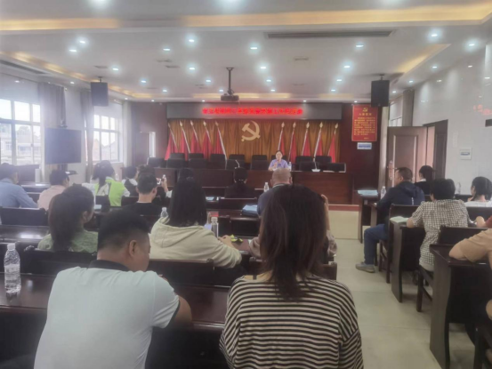 岩汪湖镇召开第三季度基层党建工作推进会