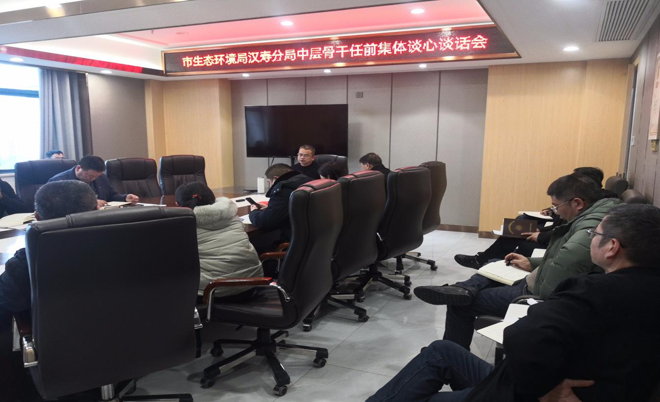 常德市生态环境局汉寿分局召开转作风、刹歪风、树新风专项整治和中层骨干任前集体谈心谈话会