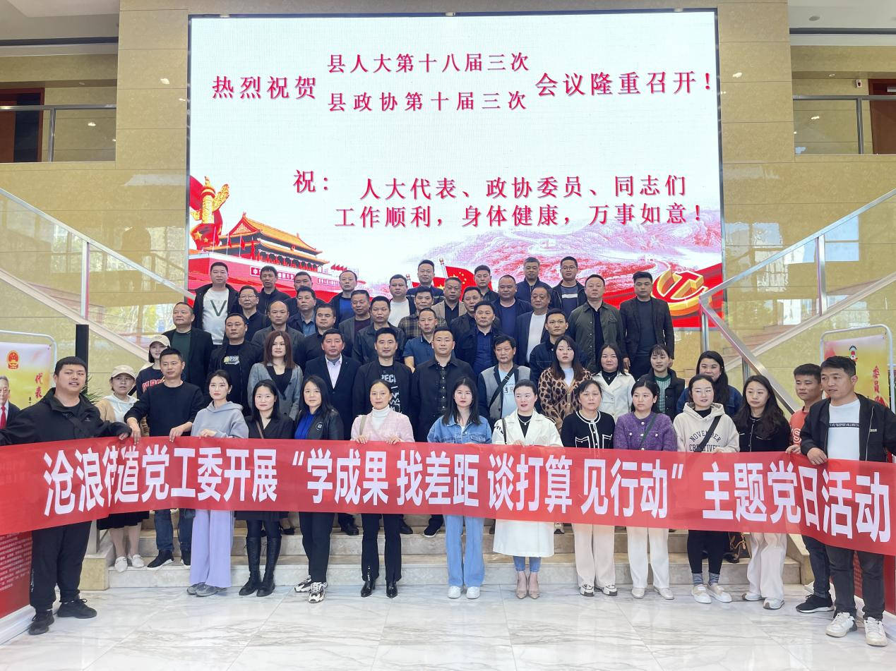 沧浪街道党工委开展“学成果 找差距 谈打算 见行动”主题党日活动