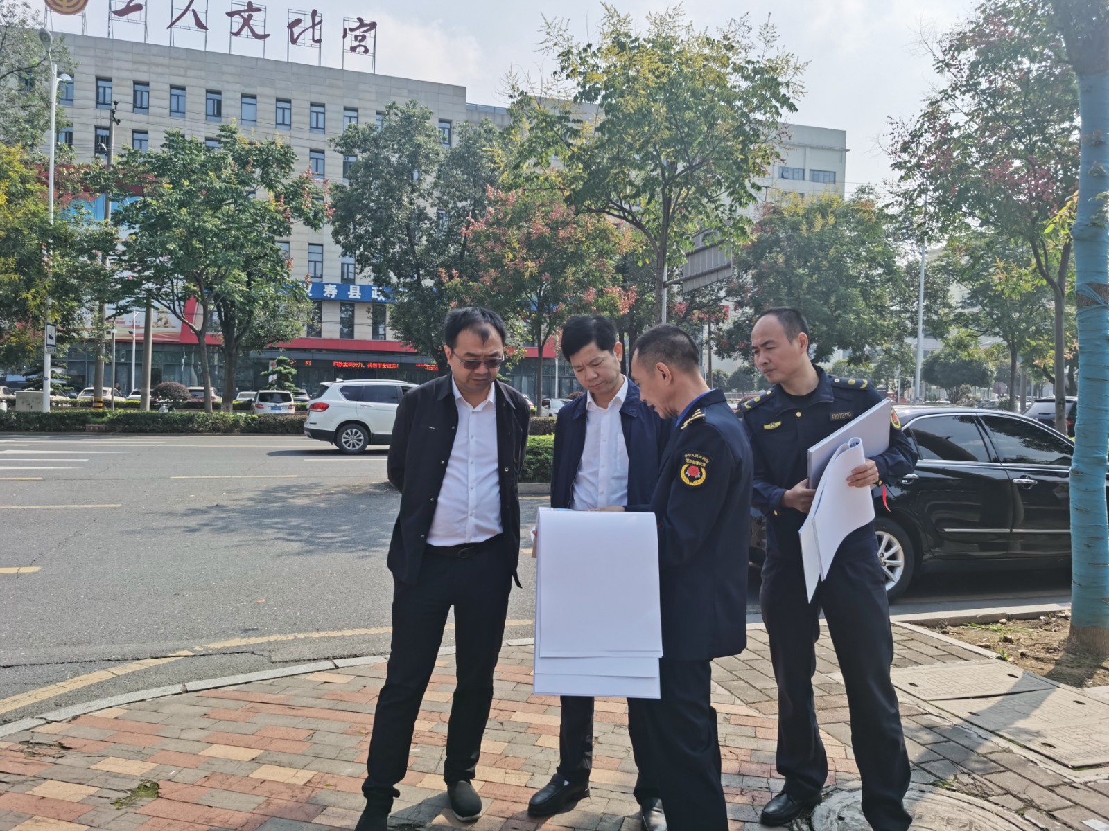 汉寿县领导实地调研城区“城市家具”工作