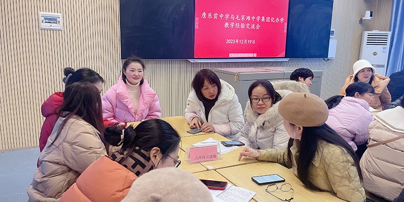汉寿县詹乐贫中学与毛家滩回维乡民族中学开展教研交流活动