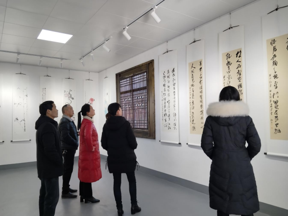 洞庭渔村草木江景 著名画家邱敦长书画展在汉寿县坡头镇举办