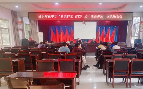 汉寿县罐头嘴镇召开“利剑护蕾·雷霆行动”法治宣讲座谈会