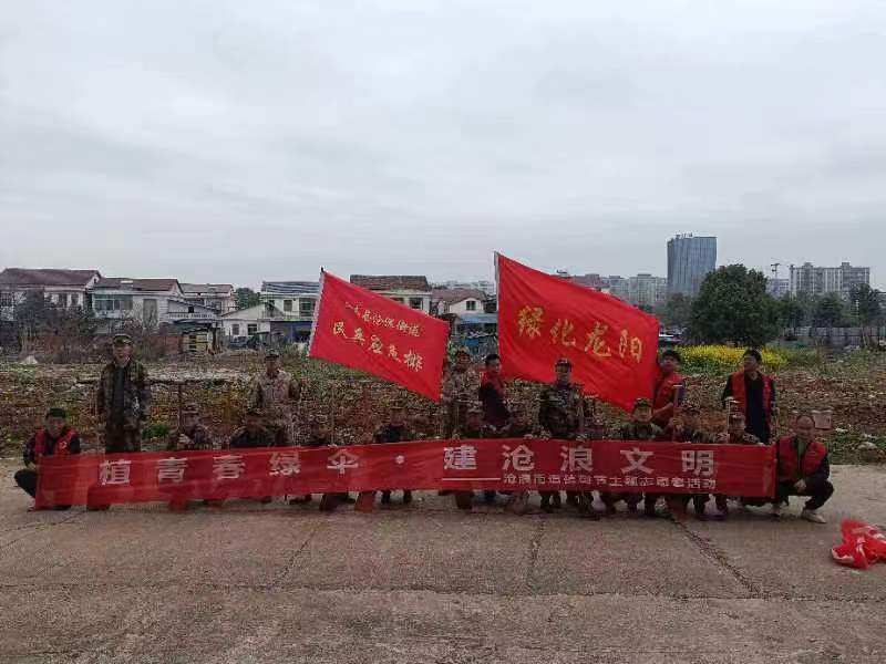 汉寿县沧浪街道基层人民武装部开展植树活动