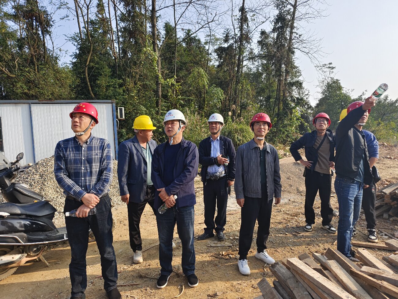 常德市水利局来汉寿县检查在建水利工程项目