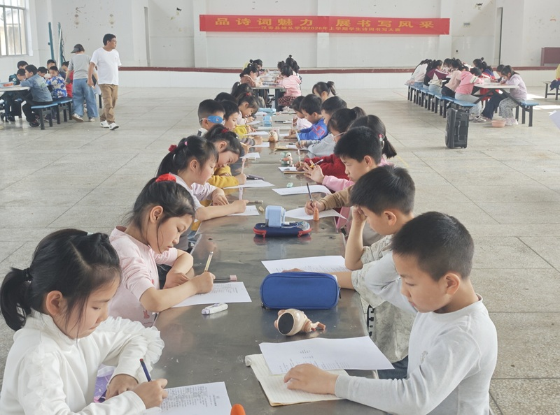 汉寿县坡头学校举办诗词书写大赛
