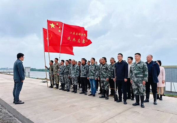 汉寿县罐头嘴镇开展民兵防汛演练