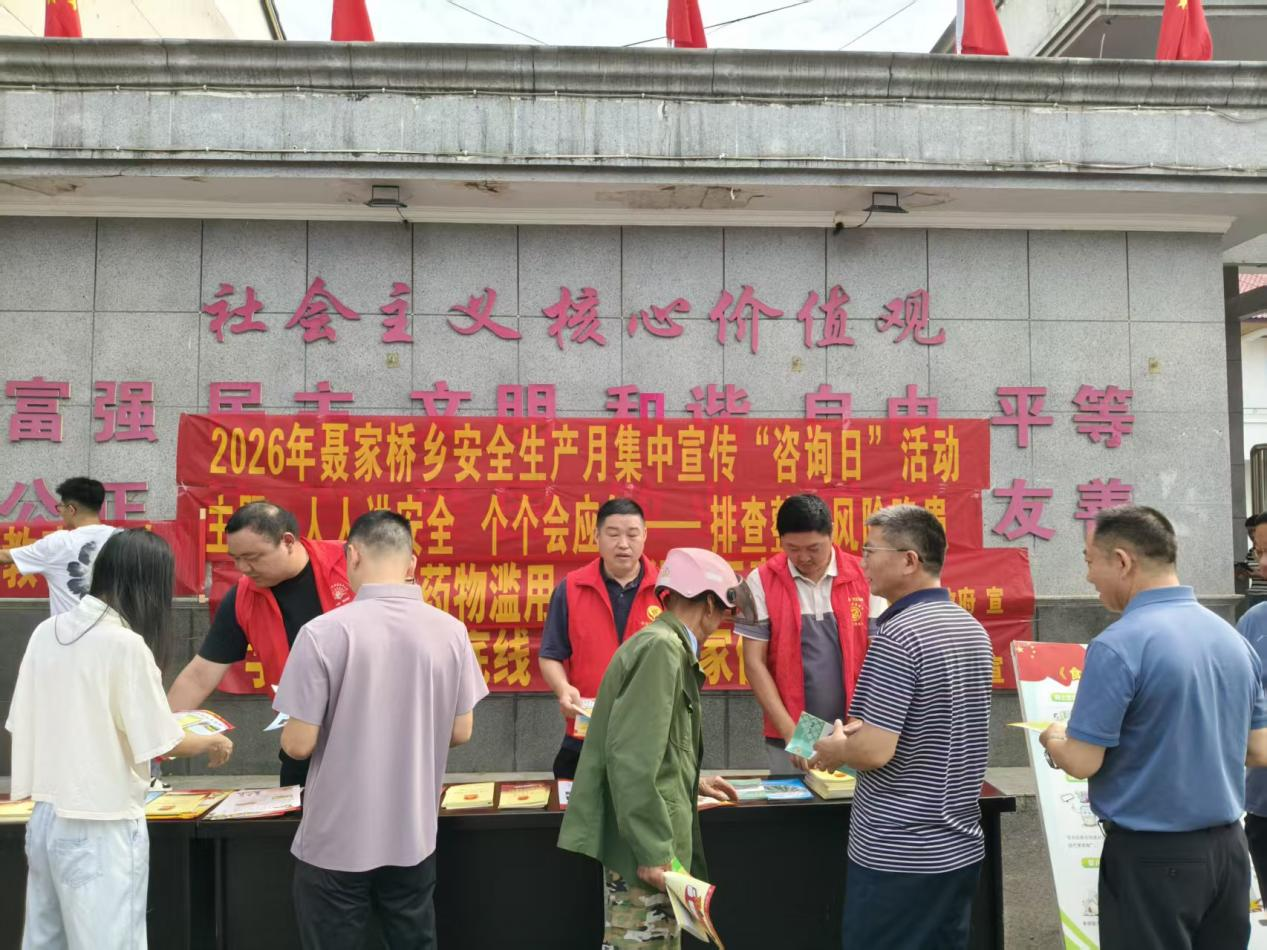 汉寿县聂家桥乡开展安全生产月集中宣传咨询日活动
